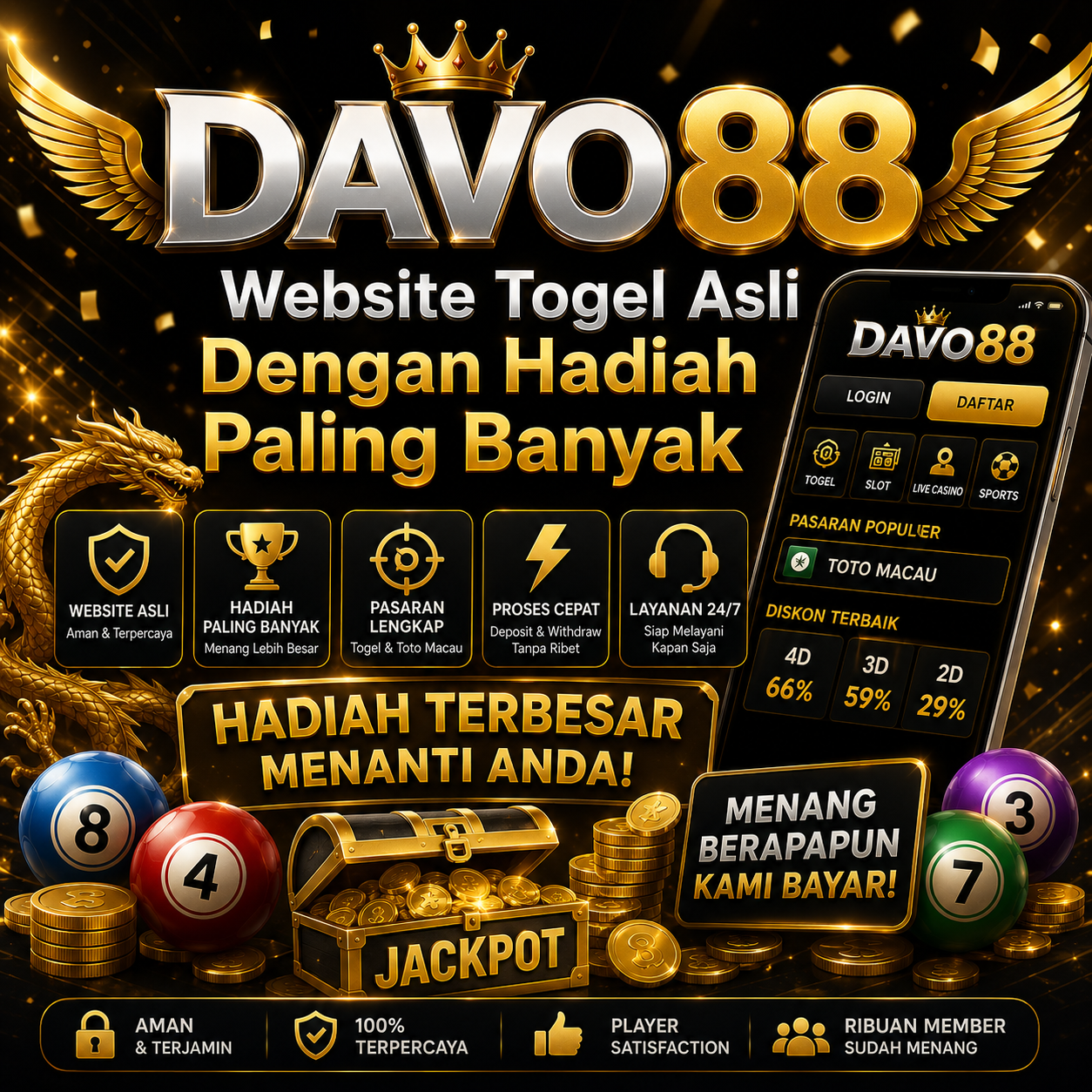 DAVO88 > Website Togel Asli Dengan Hadiah Paling Banyak